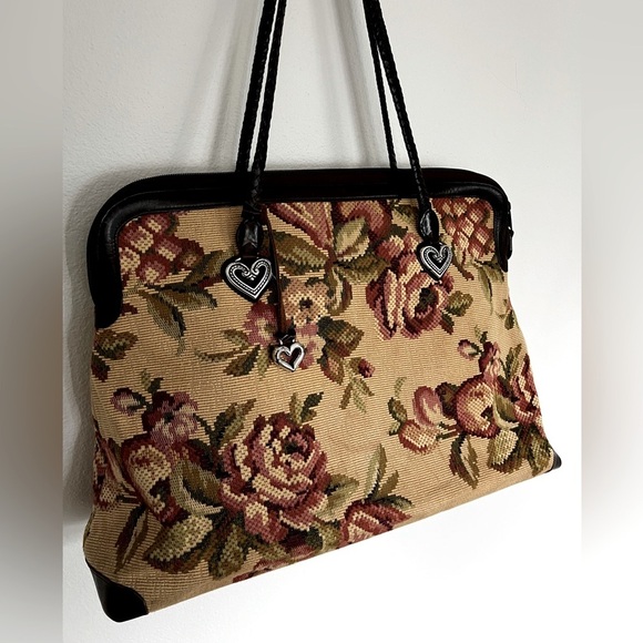 Brighton Vintage Floral Tapestry Carpet Weekender Bag - Picture 1 of 12